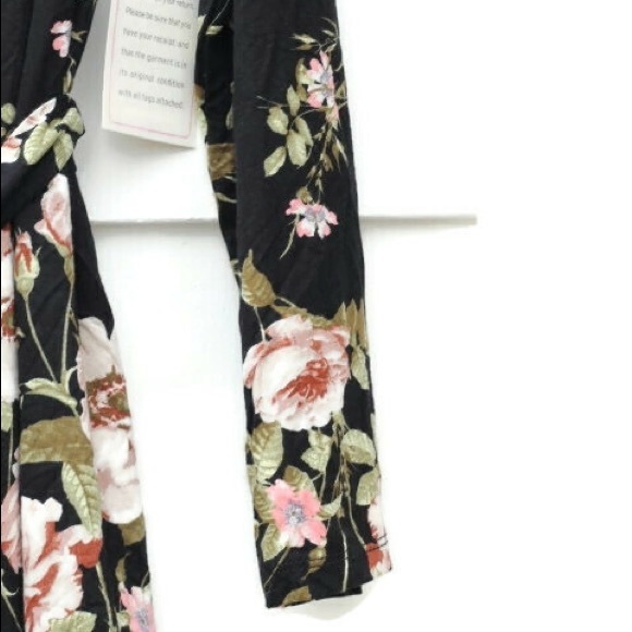 Angel Floral Open Front Cardigan Sweater Shirt - Picture 6 of 6